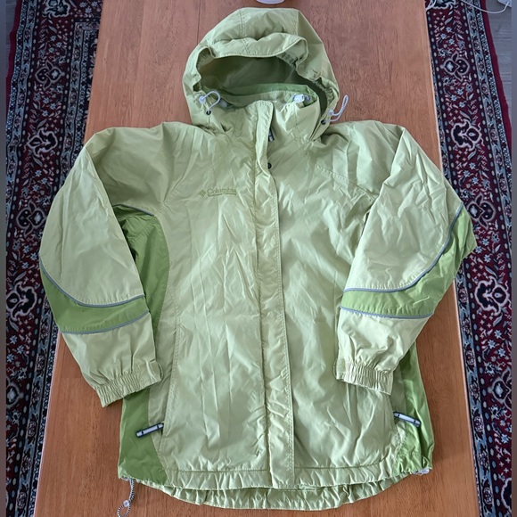 Columbia Core Interchange Women’s Windbreaker Coat Jacket  Lime Green Small SM - Picture 1 of 15